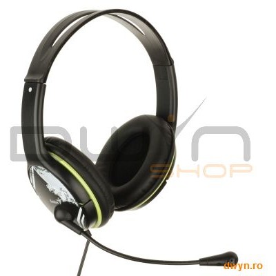Casti Genius 'HS-400A' + microfon, control volum, Green '31710169100'