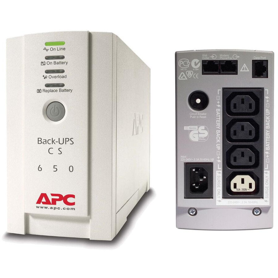 APC Back-UPS CS, 650VA/400W, off-line