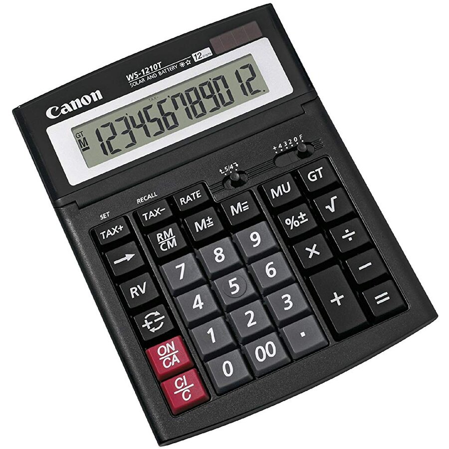 Canon WS-1210T, 12 Digit, Dual Power, 'IT-touch' keyboard