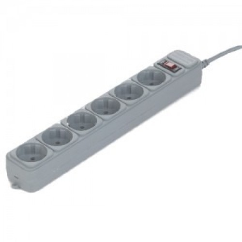 Priza cu protectie 'SPG6-B-10C' - prelungitor 6 prize, 3m, Gembird