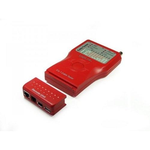 Tester cablu 5-in-1 (RJ-11, RJ-45, BNC, USB, IEEE1394) Logilink 'WZ0014'