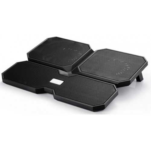 Stand notebook DeepCool 15.6' - plastic, 4* fan, 2*USB, black, dimensiuni 380X295X24mm