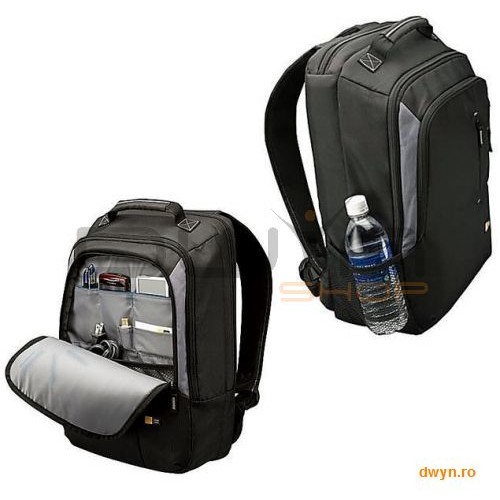 Rucsac laptop 17' Case Logic, buzunar frontal, nylon, black 'VNB-217'