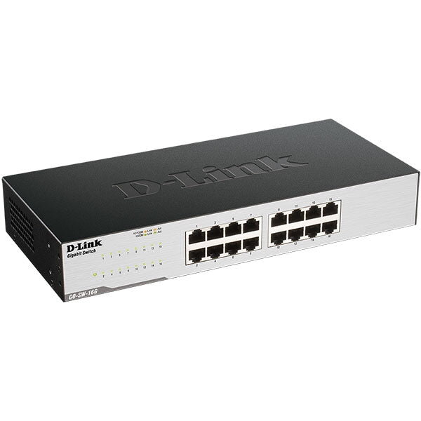 D-Link, Switch Desktop 16 porturi 10/100/1000, plastic, D-LinkGO