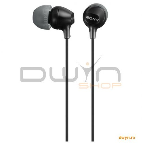 Casti Sony MDR-EX15LP, Frecventa (Hz) 8 - 22.000, elemente intraauriculare comode, din silicon, cu f
