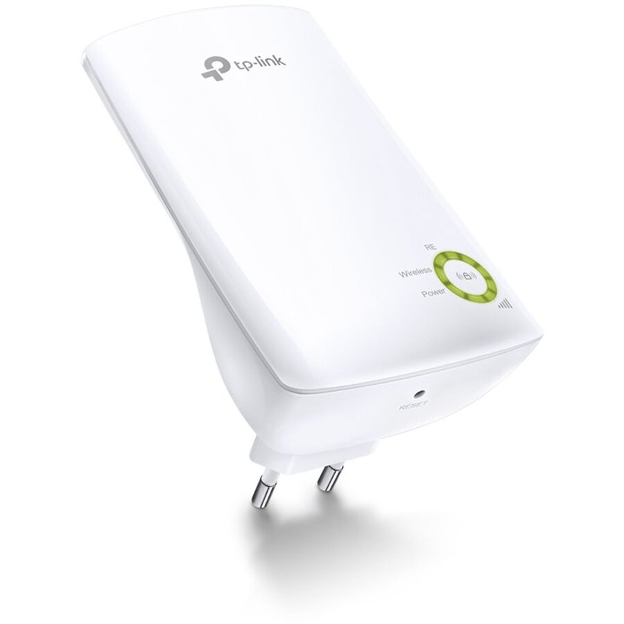 Wireless Range Extender TP-link, N300, Wall Plugged, 2.4GHz, 2 antene interne, FARA port LAN/WAN, Range extender button / Range extender mode, Atheros, 2T2R