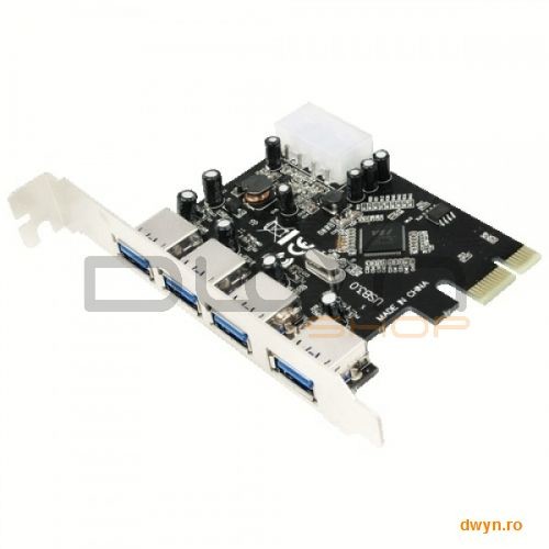 Card PCI-Express adaptor la 4 x USB 3.0, Logilink 'PC0057A'