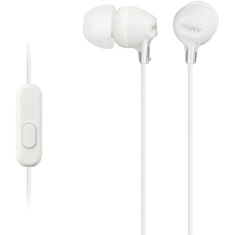 Casti Sony MDR-EX15AP, Frecventa (Hz) 8 - 22.000, cu microfon pentru smartphone, elemente intraauric