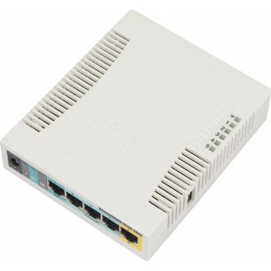 MikroTik SOHO RouterBOARD 951Ui-2HnD with 600Mhz CPU, 128MB RAM, 5xLAN, built-in 2.4Ghz
