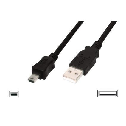 Connection cable USB A /miniUSB B M/M 1.8 m black basic