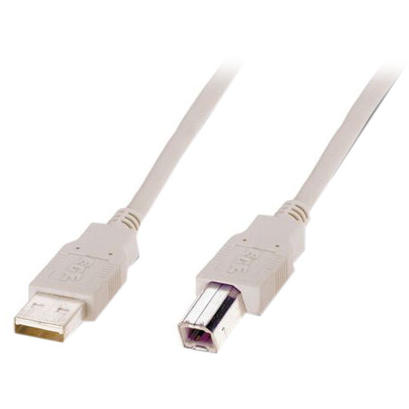Cable USB2,0 A m / B m dl.3,0m - beige