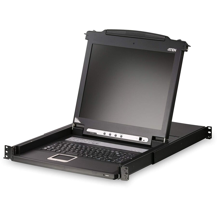 ATEN KVM 8 port LCD 19'' + keyboard + touchpad PS/2 or USB, 1U 19'' Rack