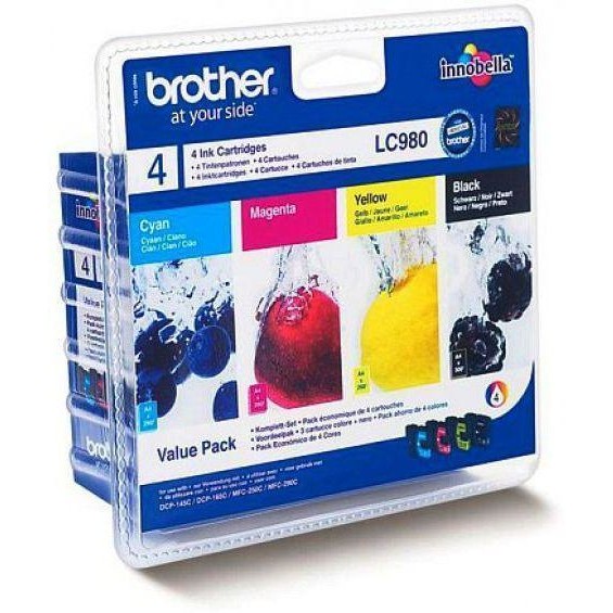 Pachet Brother LC980 CMYK | DCP145C/ DCP165C/ MFC250C/MFC290C
