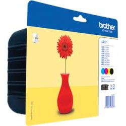 Pachet Brother LC 121 CMYK | DCP-J132W/DCP-J152W/DCP-J552DW