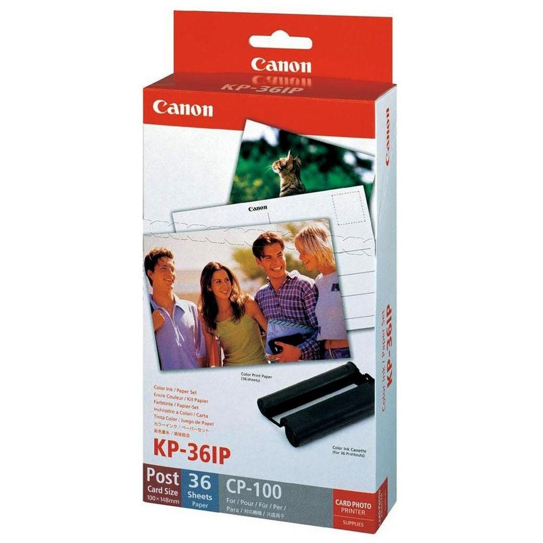 Hartie + cerneala Canon KP36IP Ink Paper Set | 100x148mm | 36buc | CP100/220/300