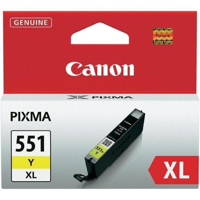Cerneala Canon CLI551Y XL galbena | iP7250/MG5450/MG6350