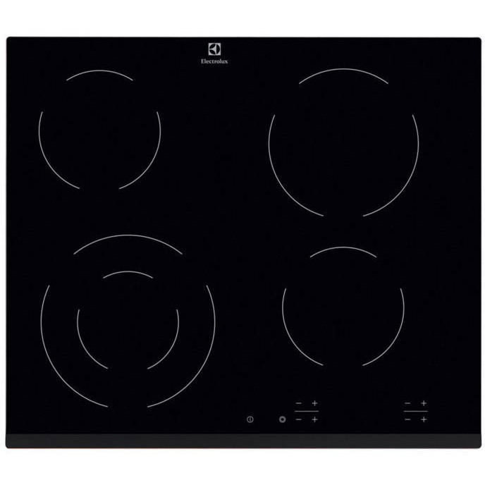 Plita incorporabila Electrolux EHF6241FOK, Electric, 4 Zone, Sticla neagra