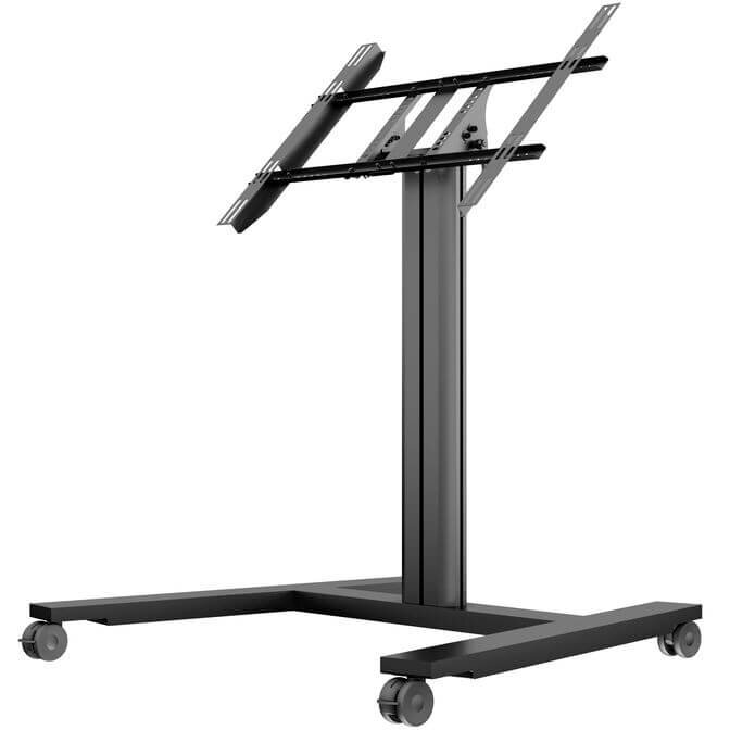 Stand Podea Mobil LCD/LED Multibrackets cu inclinare 0-90º tip masa - inaltime 110 cm - 32-55 - negru