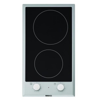 Plita ceramica Beko HDCC 32200X, Electrica , Ceramica, 2 zone de incalzire , Negru