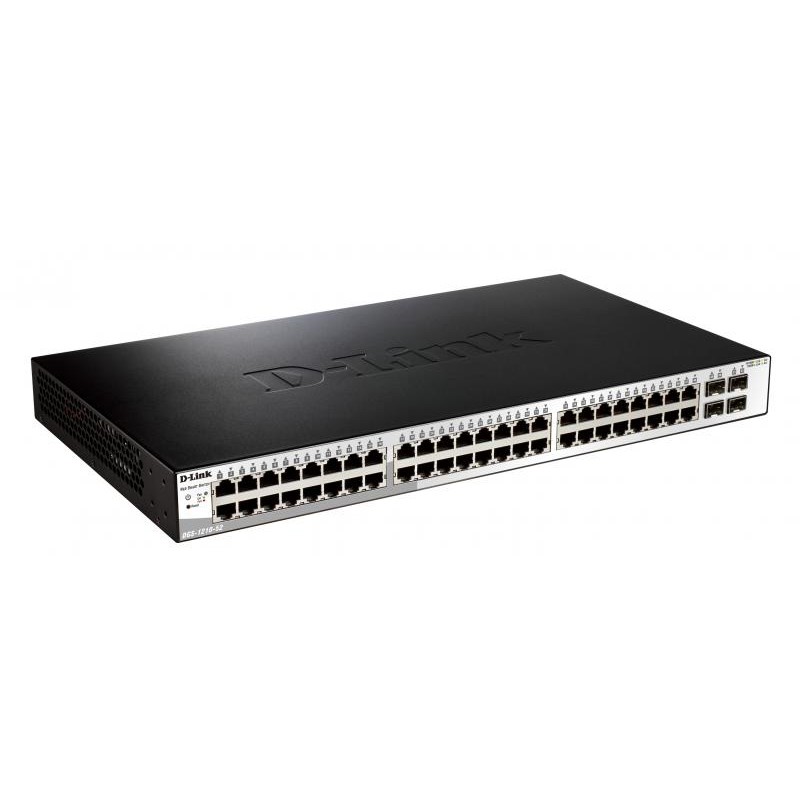 D-Link Smart Switch 52 porturi 10/100/1000 Gigabit cu 4 Combo 1000BaseT/SFP
