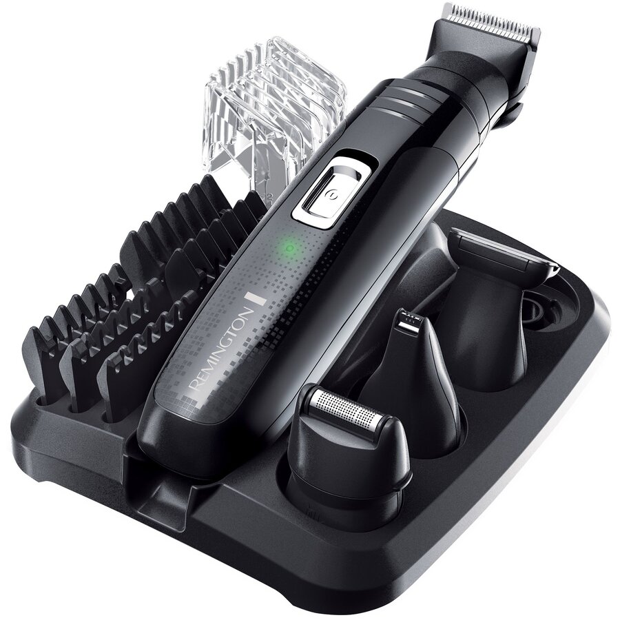 Set facial Remington Groom Kit PG6130, 4 capete lavabile, lame cu auto-ascutire