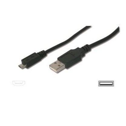 ASSMANN USB 2.0 HighSpeed Connection Cable USB A M (plug)/microUSB B M (plug) 1m