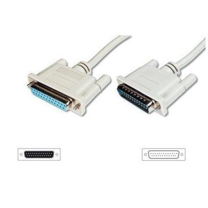 ASSMANN LPT Extension cable DSUB25 M (plug)/DSUB25 F (jack) 3m beige