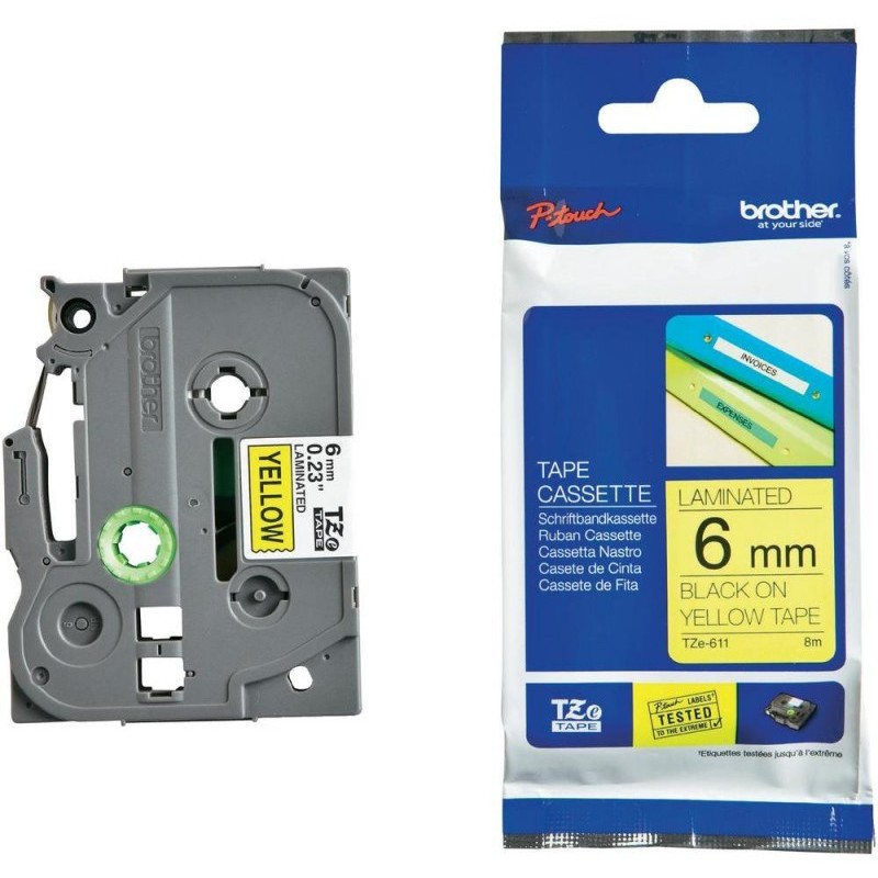 Banda de etichete Brother TZE611 P-Touch