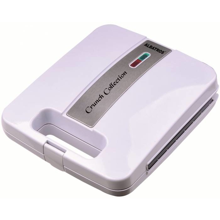 Sandwich maker  4 sand, tip grill, alb-argintiu, 1200 W