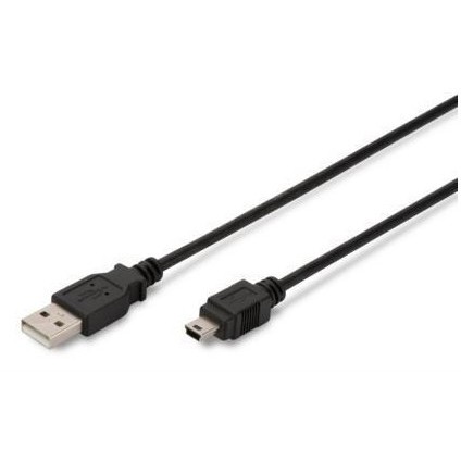 ASSMANN USB 2.0 HighSpeed  Cable USB A M (plug)/miniUSB B (5pin) M (plug) 1m bl