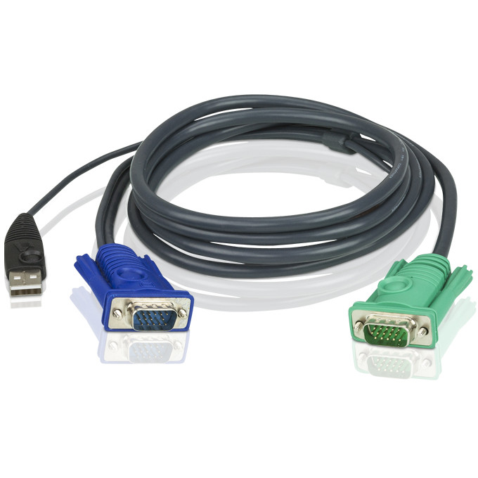 ATEN Cablu prelungire KVM (HD15-SVGA, USB, USB) - 5m