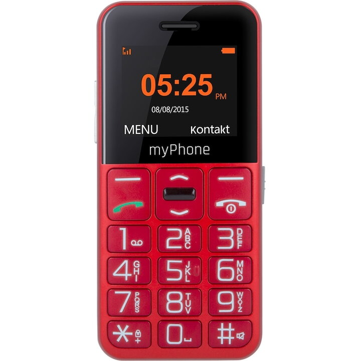 Telefon mobil MyPhone Halo Easy, 2G, 1.8, VGA, 1000mAh, Rosu