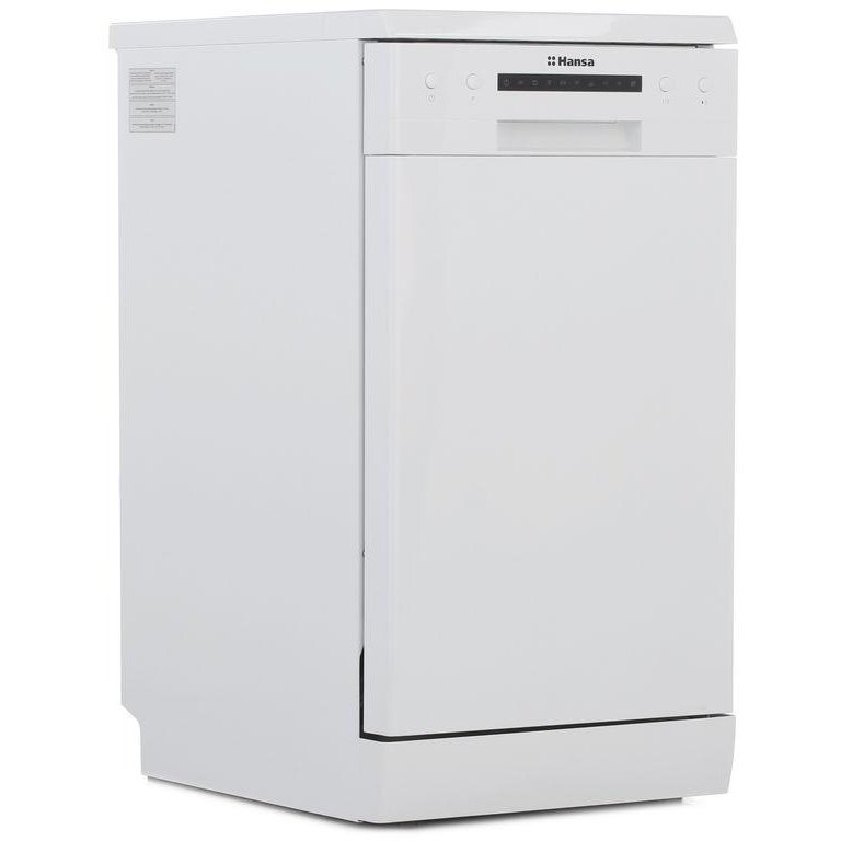 Masina de spalat vase independenta Hansa ZWM416WH, slim, 9 seturi, 6 programe, 5 setari temperatura, dimensiune 45x60x85, alb