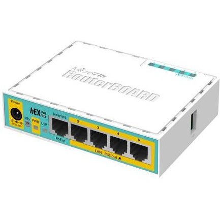 MIKROTIK ROUTER 5LAN FE 1USB 4POE OUT