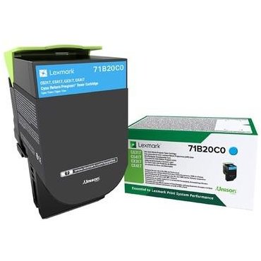 LEXMARK 71B20C0 CYAN RETURN PROG. TONER