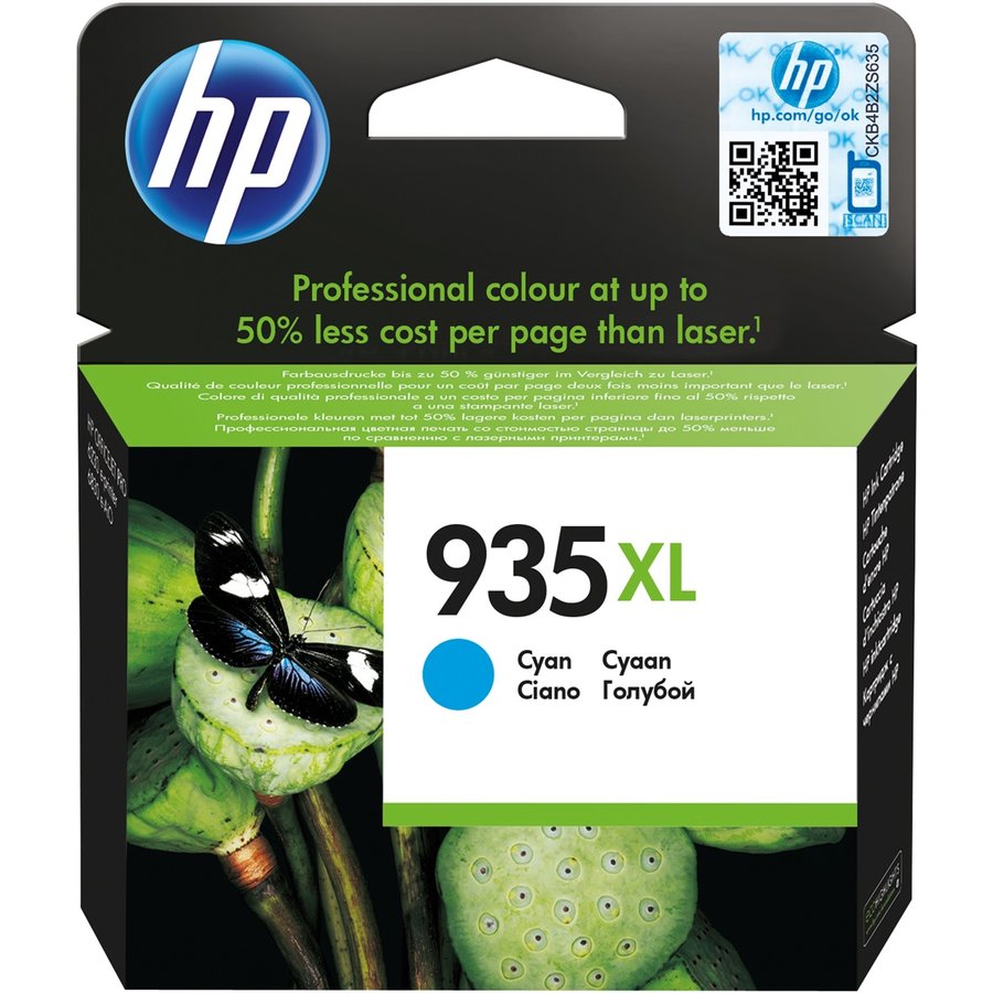 Cartus cerneala Original HP C2P24AE Cyan 935XL, compatibil OfficeJet Pro 6830, 825pag C2P24AE