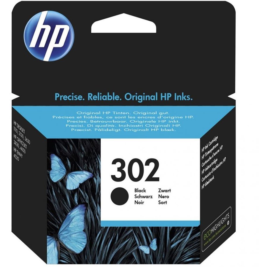 Cartus cerneala Original HP F6U66AE Black 302, compatibil DJ 2130 All-in-One, 190pag F6U66AE