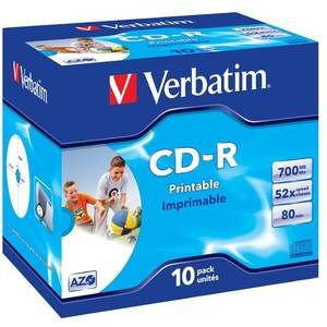 Blank Cd-R Verbatim Datalife 52x 700mb 50pk Spindle Extra Protection 43351