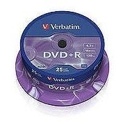 Blank Dvd+R Verbatim Sl 16x 4.7gb 50pk Spindle Wide Inkjet Printable No Id 43512