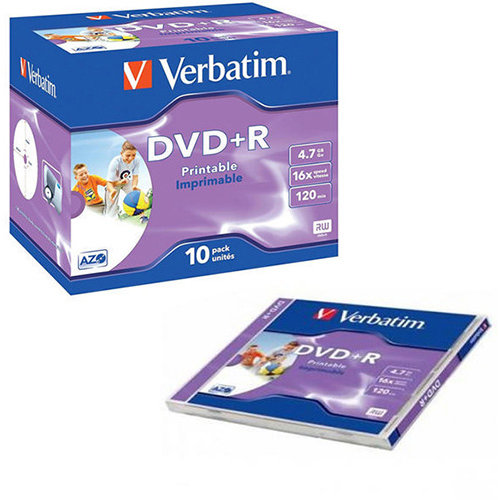 Verbatim Dvd+R 4.7gb, 16x, Jewel Case, Printabil, 1buc