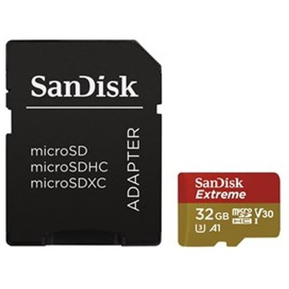 Sandisk Extreme Microsdhc 32 Gb 100/60 Mb/S A1 C10 V30 Uhs-I U3 Mobile + Adaptor