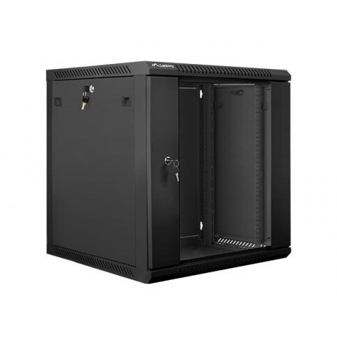 Lanberg wall-mounted rack 19'' demounted flat pack 12U/600x600mm black