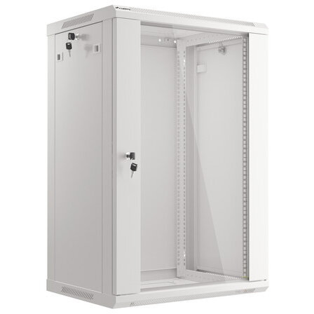 Cabinet metalic Lanberg WF01-6618-10S, 19, 18U, 600 x 600, Gri
