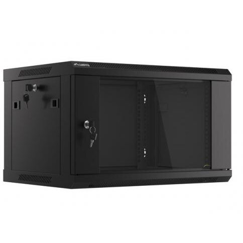 Rack Lanberg wall-mounted, 19inch, 6U, 600x450mm, Black