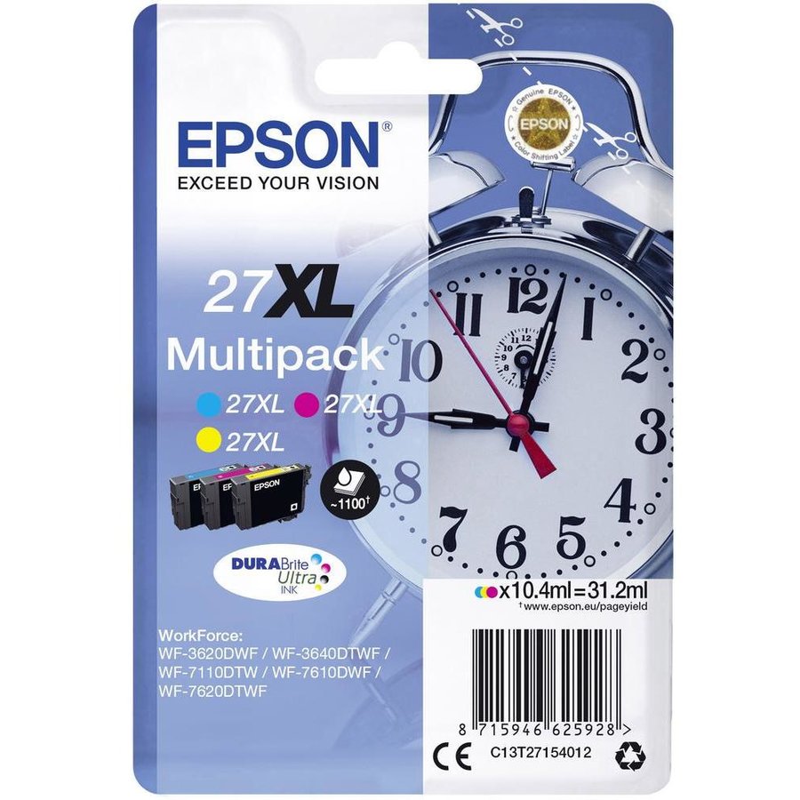 Multipack Epson T2715 C/M/Y 3-colour 27XL DURABrite | 31.2 ml