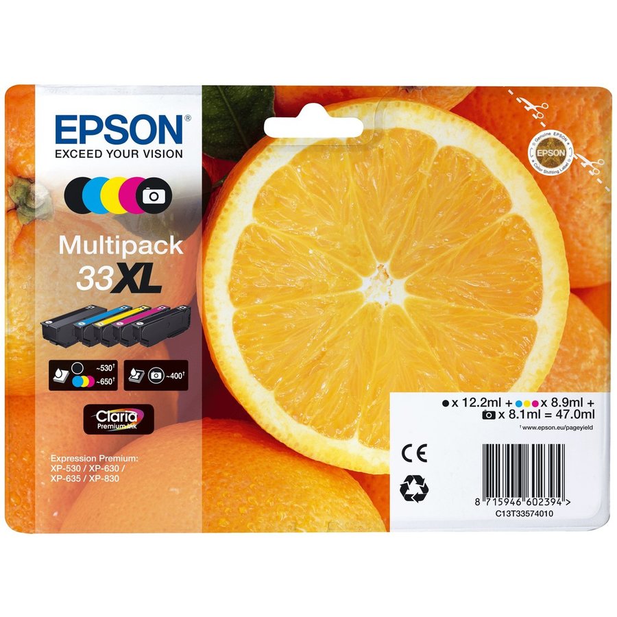 Oranges Premium Multipack Epson 4-colour Claria 33XL