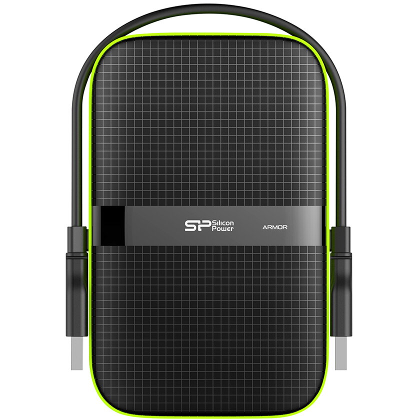 HDD extern portabil Silicon Power Armor A60, 1TB, USB3.0, 2.5 inch, negru/verde