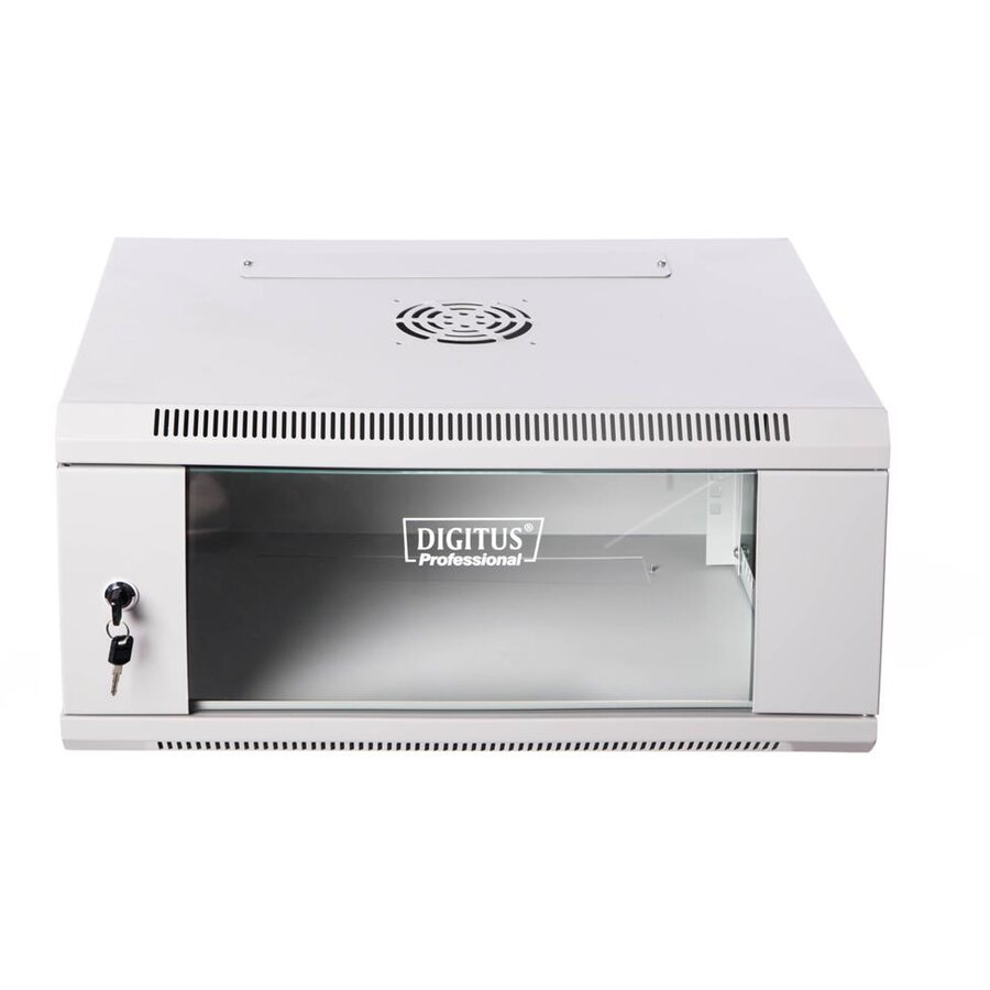 DIGITUS Wallmount cabinet 9U, 600x450mm, grey RAL 7035