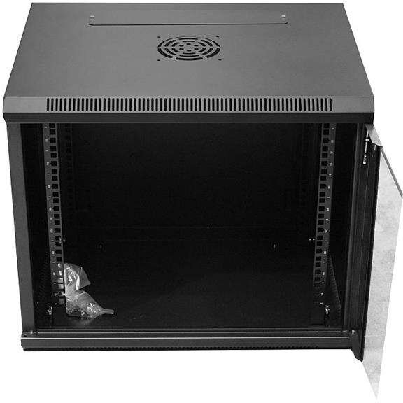 DIGITUS Wallmount cabinet 9U, 600x450mm, black RAL 9004