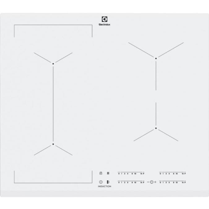 Plita incorporabila Electrolux EIV63440BW, Inductie, 4 zone de gatit, Touch control, 60 cm, Alb